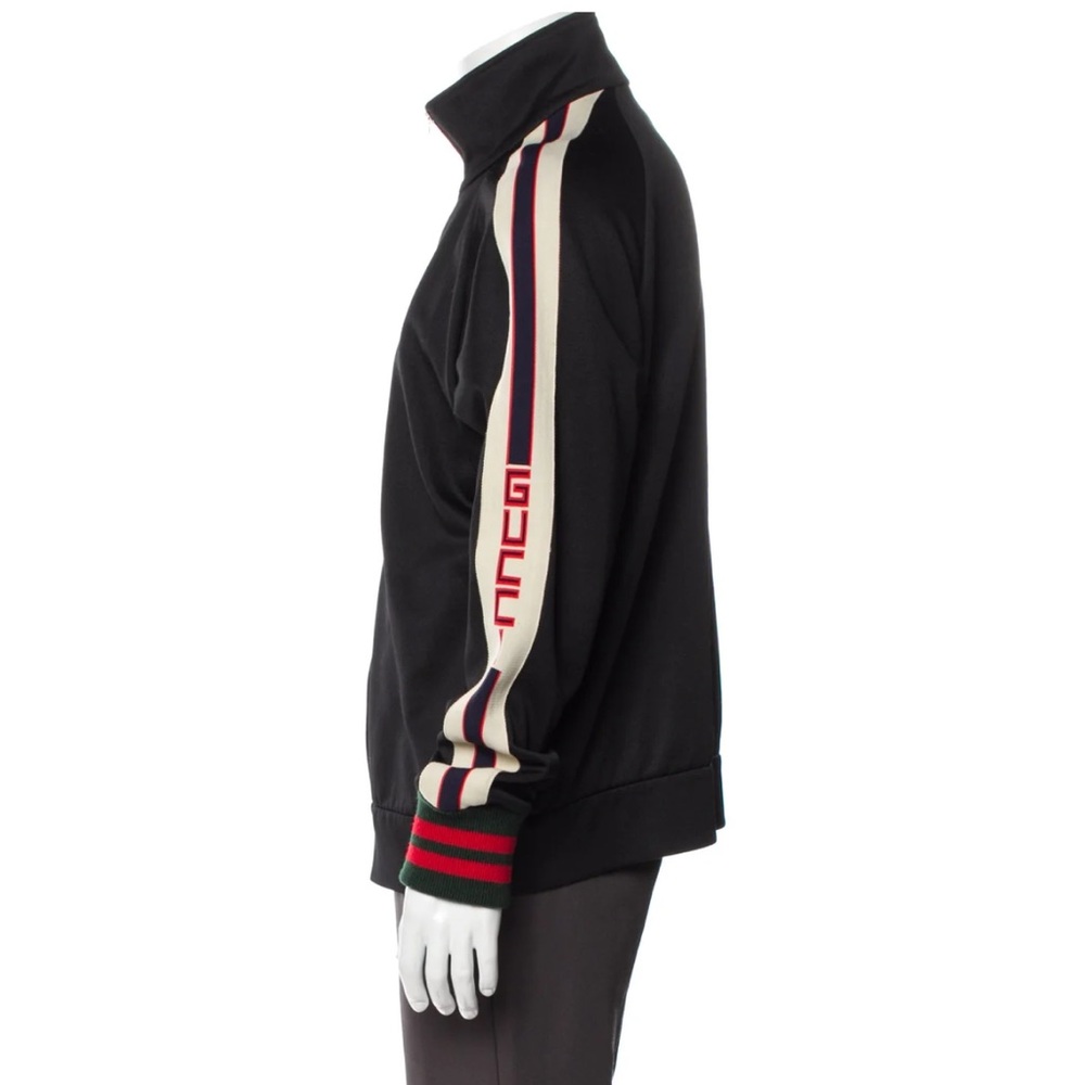 GUCCI Technical Jersey Striped Sporty Tracksuit Zip-Up Jacket - (Runs Small)